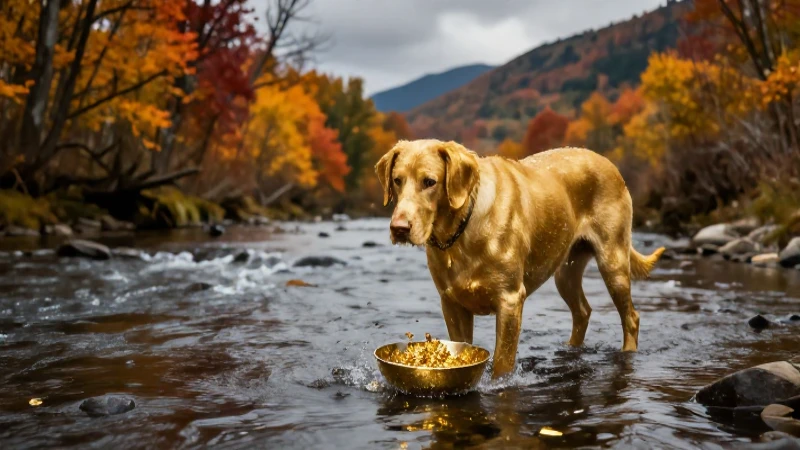 Sabes técnicas y consejos para prospectar oro natural 2 Prospector encuentra oro en río otoñal