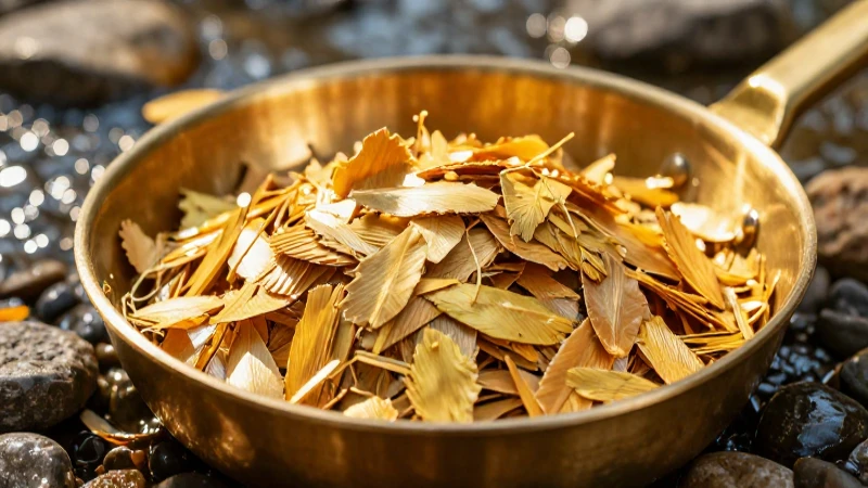 Sabes técnicas y consejos para prospectar oro natural 3 Detalle vibrante en una imagen atractiva y cercana