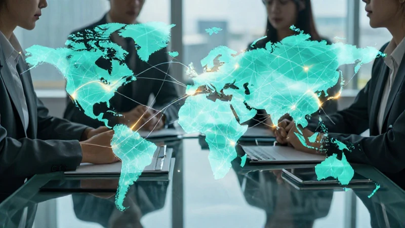 Reunión empresarial moderna con diseño impactante
