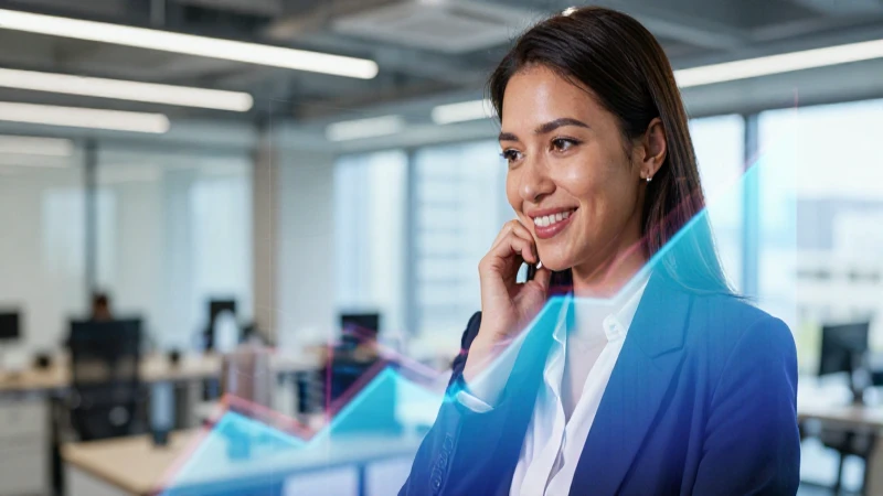 Éxito empresarial en oficina moderna y vibrante