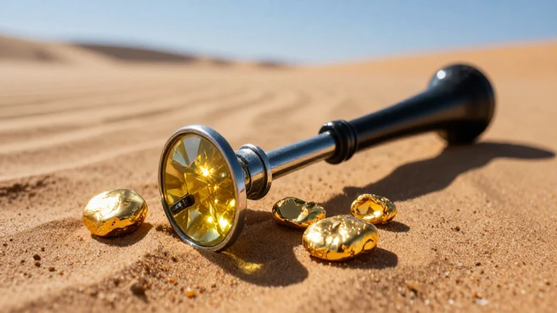 Tesoro brillante hallado en el desierto
