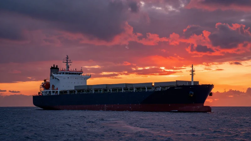 Cuáles son los puertos más importantes de Argentina 4 Buque mercante espectacular al atardecer cinematográfico
