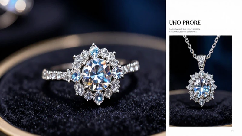 Joyería brillante en una presentación elegante