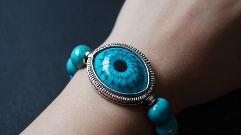 Pulsera de Ojo Turco: Protección y Buena Suerte en Tu Estilo 8 Pulsera nazar: ojo turquesa, lujo cinematográfico