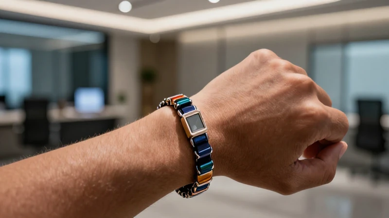 Pulsera elegante resalta en imagen profesional