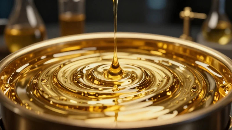 Oro líquido brilla en laboratorio alquímico