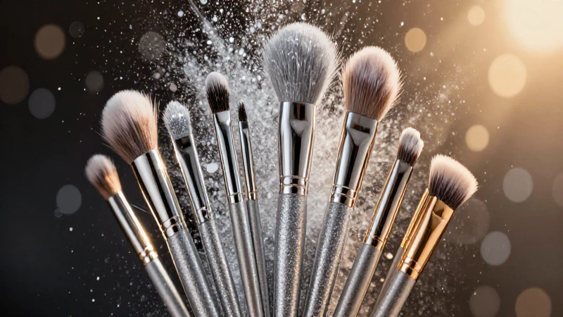 Purpurina plateada brillante para cosméticos profesionales