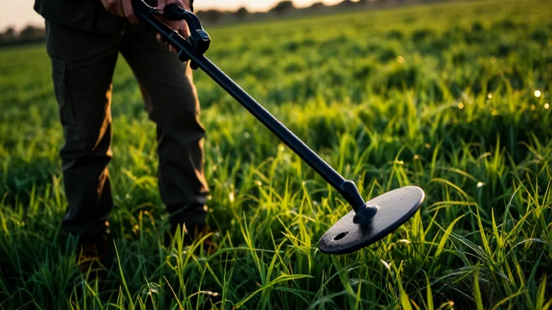 Qué consejos prácticos pueden ayudar a los usuarios de detectores de metales a maximizar sus posibilidades de encontrar tesoros 4 Búsqueda del tesoro en campo vibrante y dorado