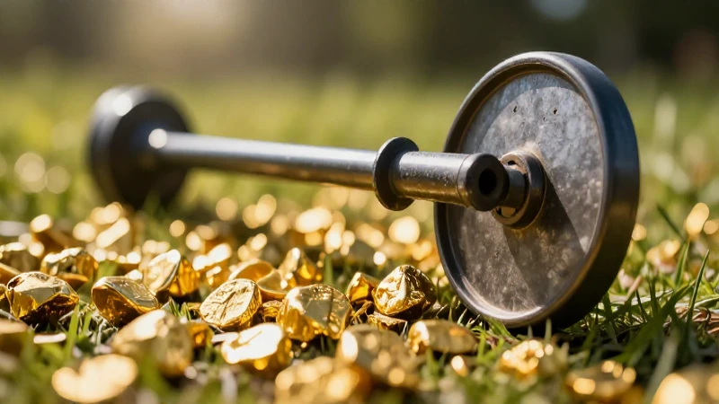 Tesoro dorado hallado en pradera soleada