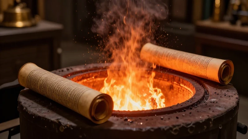 Horno dorado antiguo, intensidad bíblica y dramática