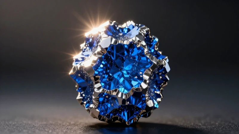 Cristal de cobalto: brillante y texturizado en detalle