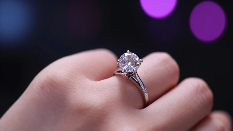 Anillo brillante, fotografía elegante y romántica