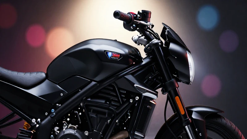 Moto negra destaca en imagen impactante