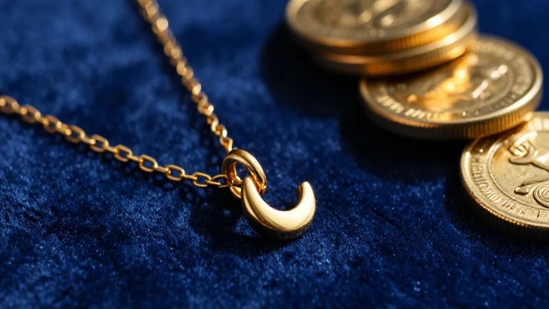 el Precio del Oro laminado: ¿Qué es y Cómo Obtenerlo? 2 Joyas doradas resplandecen sobre terciopelo lujoso