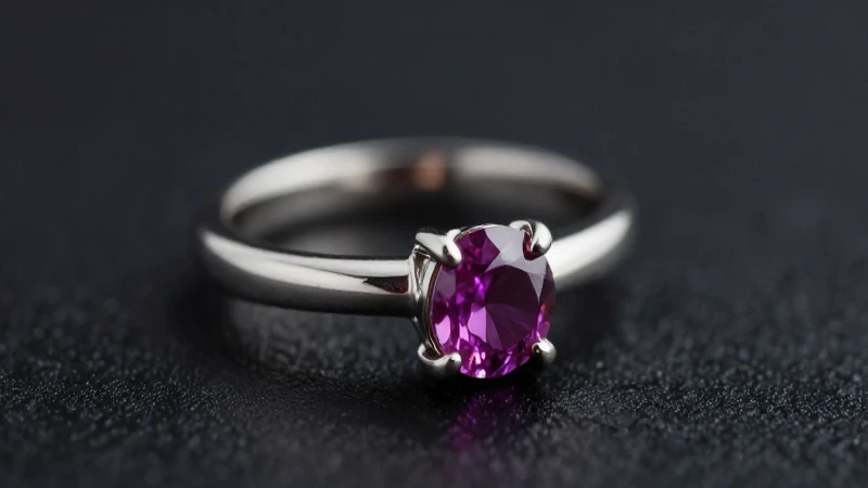 Anillo elegante en oro blanco, luz vibrante