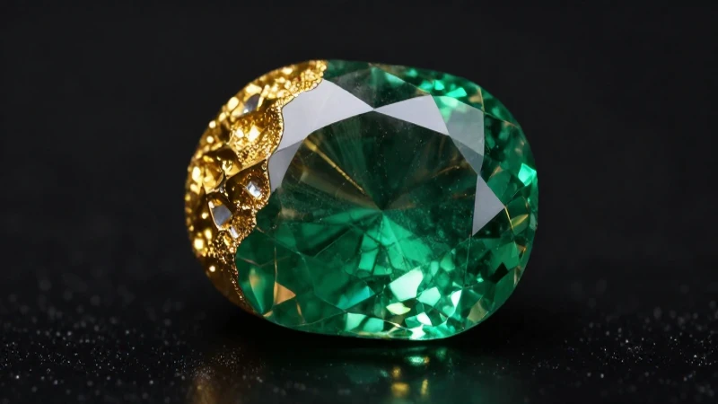 Esmeralda brillante en lujo detallado