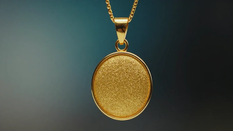 Colgante dorado elegante con iluminación dramática