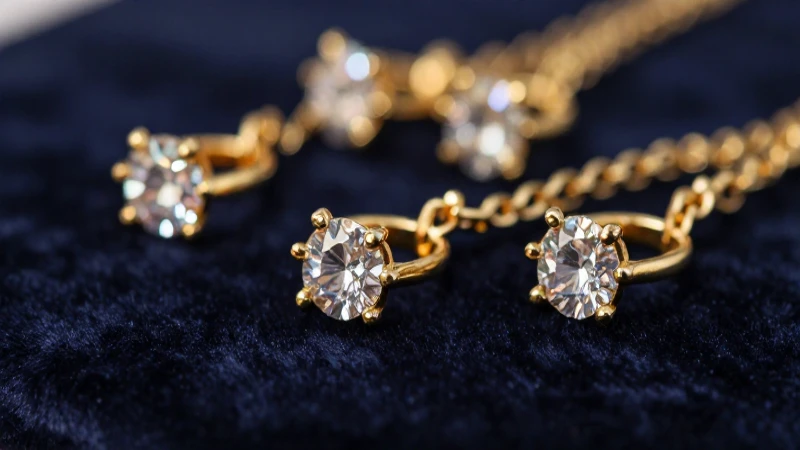Joyería dorada brillante sobre terciopelo elegante
