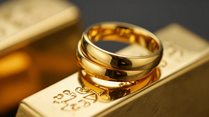 Anillos dorados apilados con lujo y detalle