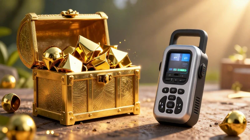 El detector revela un cofre lleno de oro