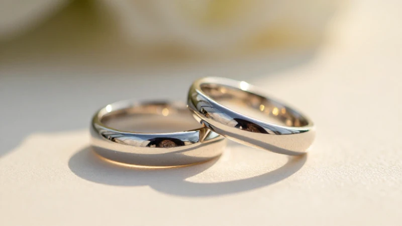 Anillos relucientes, foco suave y lujo