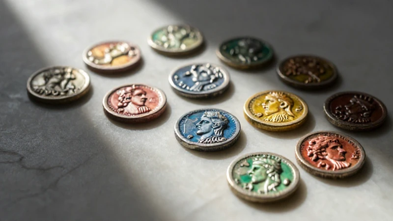 Monedas griegas antiguas resaltan en primer plano