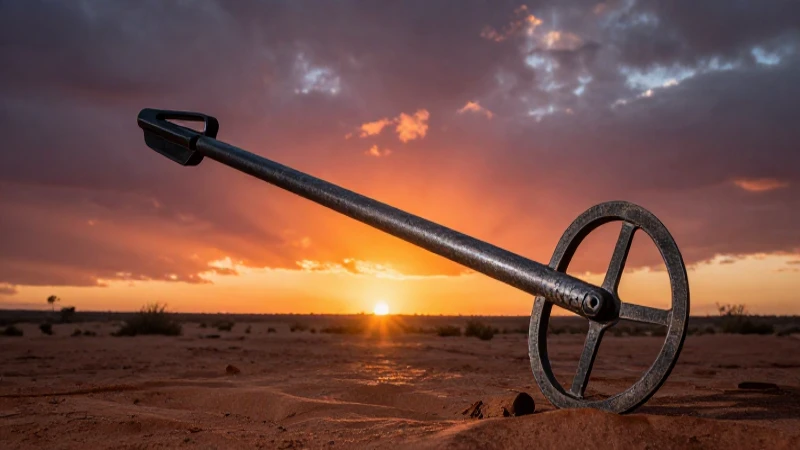 Detecta oro australiano al atardecer dramático