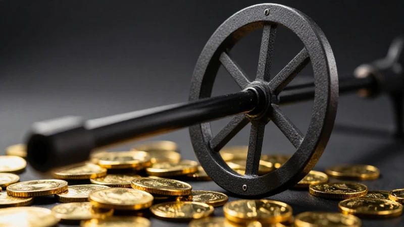 Monedas doradas brillan bajo luz dramática