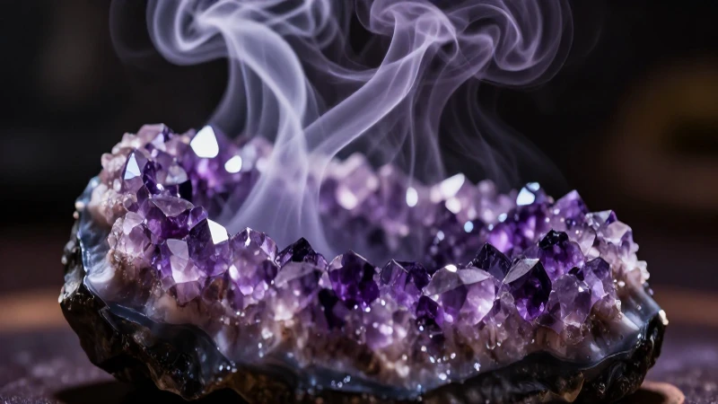 Cuándo y cómo usar el cuarzo morado: guía sobre la amatista 2 Geoda amatista, cristal morado y luz dramática