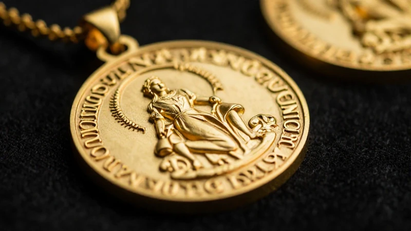Qué significa el oro en lo espiritual Descubre sus medallas 2 Medallas doradas religiosas con luz cinematográfica