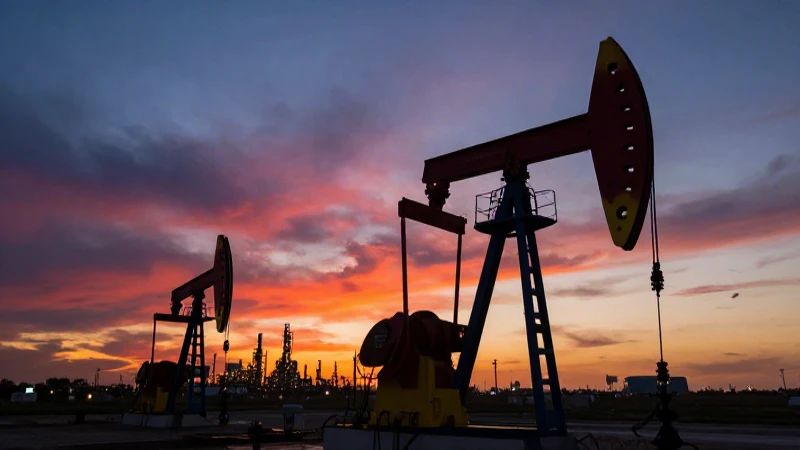 Atardecer petrolero dramático y vibrante