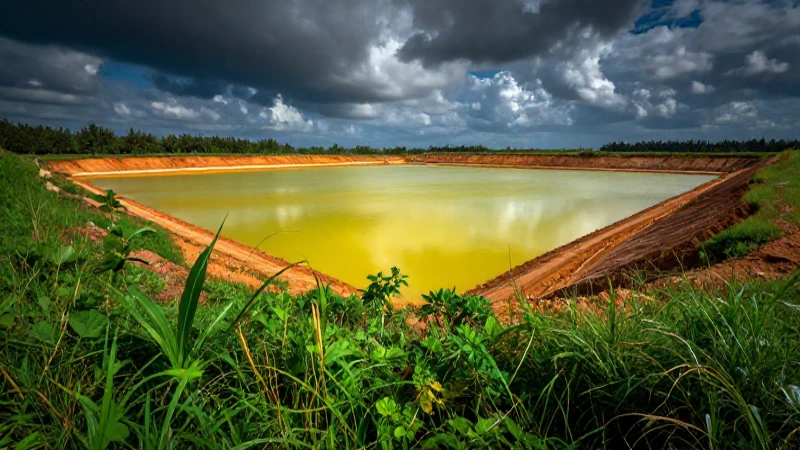 Qué es un depósito de jales y su importancia en minería 6 Paisaje restaurado y vibrante, fotografía profesional