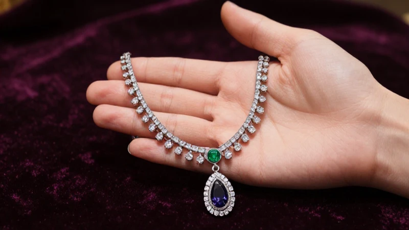 Colgante vintage de diamantes, lujo y elegancia