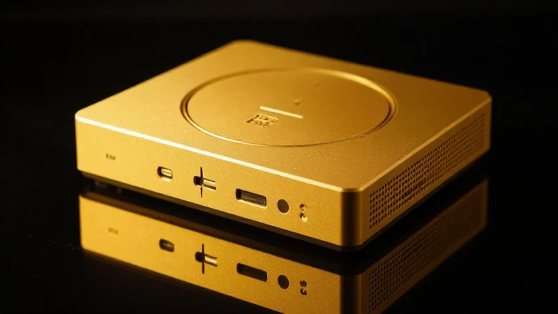 Wii dorado brillante en iluminación cinematográfica