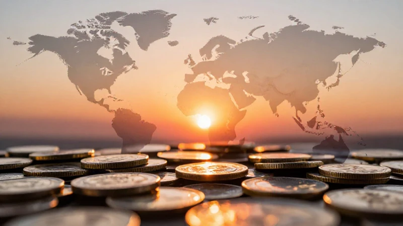 Finanzas globales destacadas con luz cinematográfica