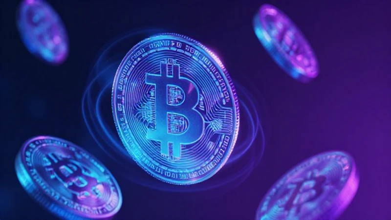 Monedas digitales holográficas en imagen futurista