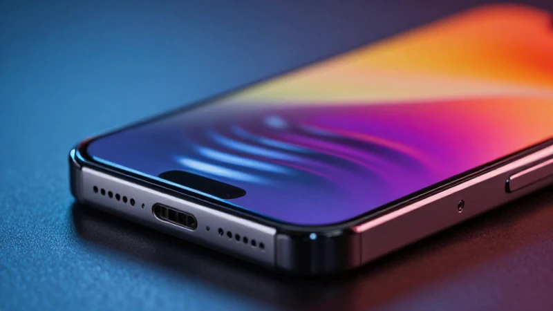 Smartphone distorsionado en campo magnético vibrante