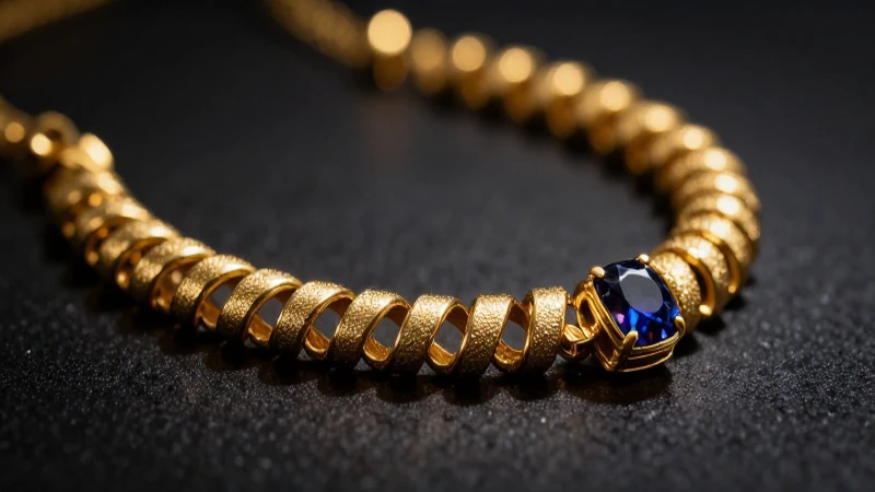 Collar dorado lujoso y cinematográfico resalta
