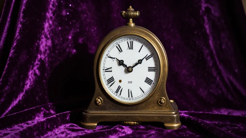 Reloj antiguo restaurado con iluminación dramática y detalle