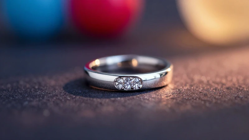 Anillo de oro blanco brillante y elegante