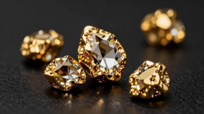 Oro y joyas blancas, lujo impactante