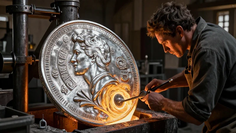 Un artesano fundió monedas antiguas de plata