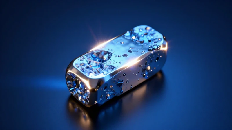 Lingote de tungsteno con iluminación dramática