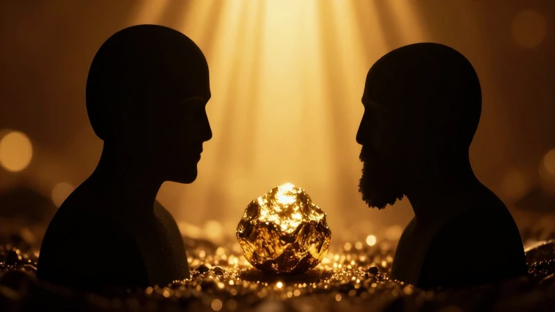 Mineros antiguos descubren oro con iluminación dramática