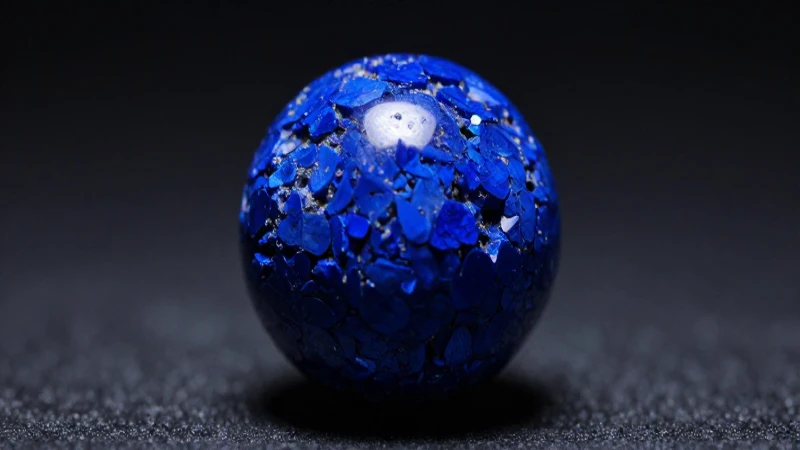 Esfera de cobalto azul, macrofotografía llamativa