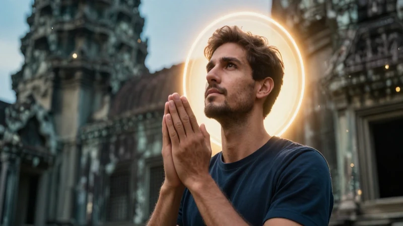 Quién oró por Saulo en el libro de Hechos 2 Imagen impactante: hombre arrodillado en luz divina