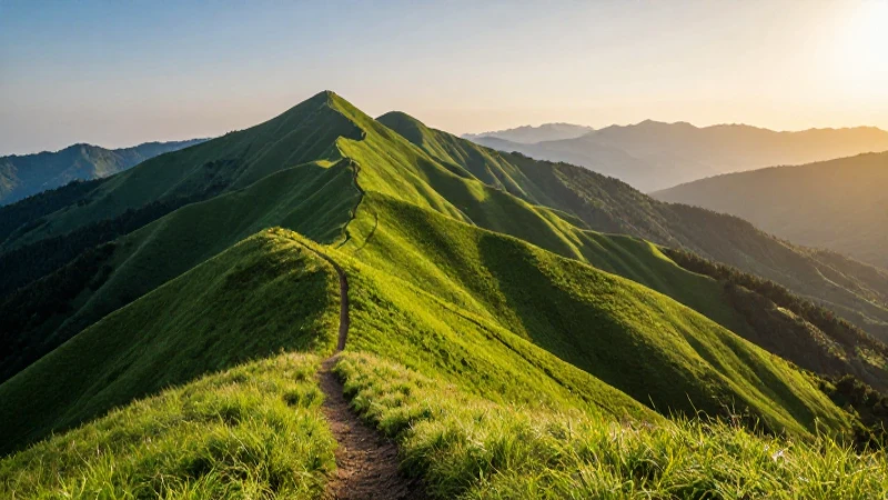 Paisaje montañoso vibrante y cinematográfico