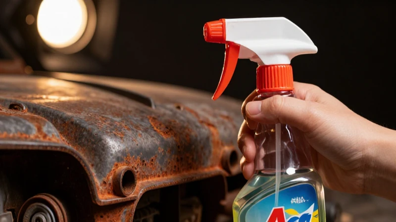 Pieza metálica oxidada limpia con luz dramática
