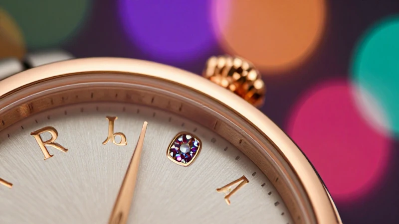 Reloj elegante con detalles brillantes y lujo