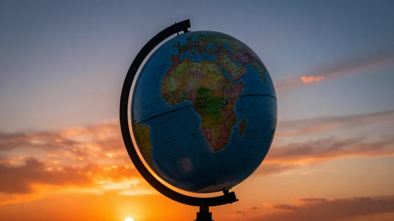 Comenzó el XII Congreso Nacional de Ciencias de la Tierra 2025 3 Globo terráqueo al atardecer: imagen impactante y vibrante